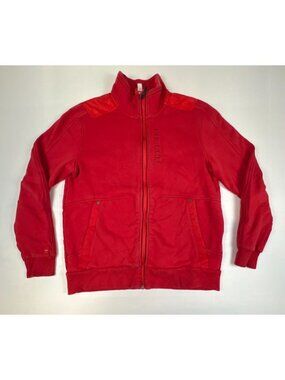 Puma Men Size M Red Scuderia Ferrari Full Zip Jacket Sweatshirt Racing Track